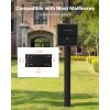 Mailbox Post, 56 x 4 x 4 Inches, Aluminum In-Ground Mounting Mail Box Stand with Universal Plate Bracket, Heavy Duty Metal Post Sleeve Kit for Outsid