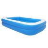 Free shipping 102*70*22in blue PVC cuboid with wall thickness of 0.3mm for inflatable swimming pool  Full-Sized Family Kiddie Blow up Pool for Kids,