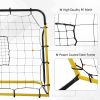 6 x 4 ft Rebound Net Soccer Goal with 5 Angle Adjustable for Soccer Baseball Basketball Training