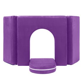 Jaxx Zipline Playscape Castle Gate  Playtime Furniture for Imaginative Kids (Color: Grape)