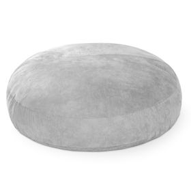 Jaxx 6 Foot Cocoon  2 in 1 Convertible Bean Bag Bed & Large Bean Bag Chair for Adults (Color: Platinum)