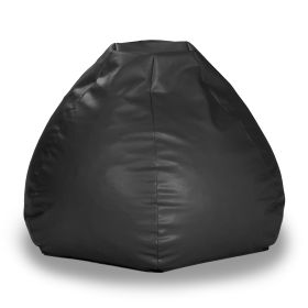 Atrium Collection Pazi Pod - Designer Foam Bean Bag Chair for Home Theaters (Option: Offices Schools Reception & Waiting Rooms - Faux Leather - Black)
