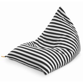 Jaxx Twist Outdoor Bean Bag Chair (Color: Black & White Stripes)