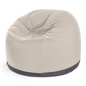 Jaxx Palmetto Large Round Outdoor Bean Bag Club Chair (Color: Pearl)