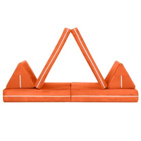 Jaxx Zipline Playscape Imaginative Furniture Playset for Creative Kids Original Set (Color: Mandarin)