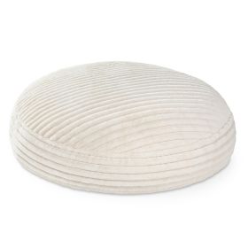 Jaxx Cocoon Bean Bag Bed for Adults 2 in 1 Giant Bean Bag Sleeper and Convertible Lounger  Made in the USA  7 Foot (Color: Mondo Fur Ivory)
