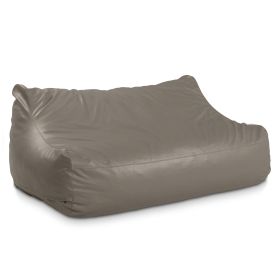 Atrium Collection Lozia Loveseat - Large Foam Bean Bag Sofa for Home Theaters (Option: Offices Schools Reception & Waiting Rooms - Faux-Leather - Gun Metal)
