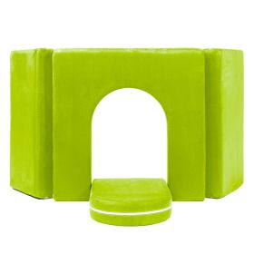 Jaxx Zipline Playscape Castle Gate  Playtime Furniture for Imaginative Kids (Color: Lime)