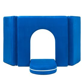 Jaxx Zipline Playscape Castle Gate  Playtime Furniture for Imaginative Kids (Color: Blueberry)