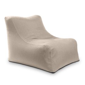 Jaxx Ponce Outdoor Bean Bag Chair  Weather Resistant Patio and Poolside Lounge Seating (Color: Sunbrella Flax)