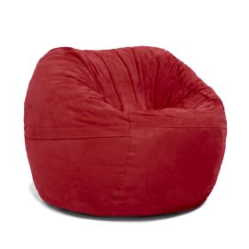 Jaxx Saxx 3 Foot Bean Bag Chair with Removable Cover (Color: Cinnabar)