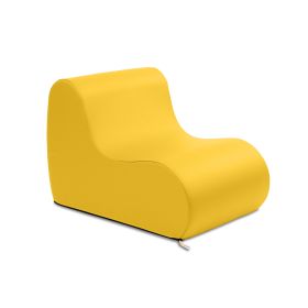 Jaxx Midtown Small Classroom Soft Foam Chair  Premium Vinyl Cover (Color: Yellow)