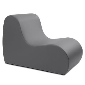 Jaxx Midtown Large Classroom Soft Foam Chair  Premium Vinyl Cover (Color: Charcoal)