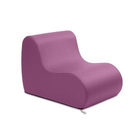 Jaxx Midtown Small Classroom Soft Foam Chair  Premium Vinyl Cover (Color: Purple)