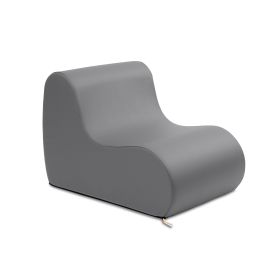 Jaxx Midtown Small Classroom Soft Foam Chair  Premium Vinyl Cover (Color: Charcoal)