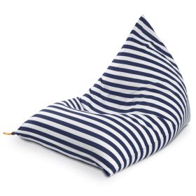 Jaxx Twist Outdoor Bean Bag Chair (Color: Navy Stripes)