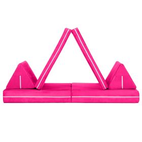Jaxx Zipline Playscape Imaginative Furniture Playset for Creative Kids Original Set (Color: Fuchsia)