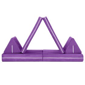 Jaxx Zipline Playscape Imaginative Furniture Playset for Creative Kids Original Set (Color: Grape)