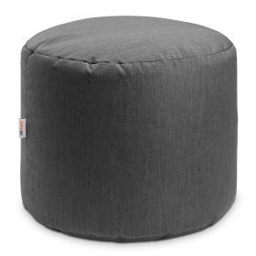 Jaxx Spring Indoor / Outdoor Bean Bag Pouf Ottoman (Color: Charcoal Sunbrella)