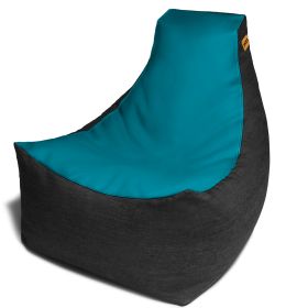 Jaxx Pixel Gamer Chair  Game Room / Home Theater Bean Bag Chair (Color: Turquoise)