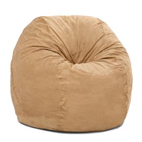 Jaxx 4 ft Round Bean Bag Chair for Adults (Color: Camel)