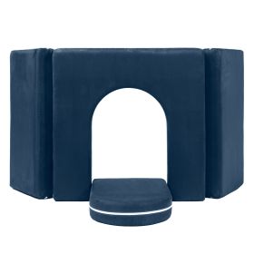 Jaxx Zipline Playscape Castle Gate  Playtime Furniture for Imaginative Kids (Color: Navy)