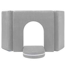 Jaxx Zipline Playscape Castle Gate  Playtime Furniture for Imaginative Kids (Color: Platinum)