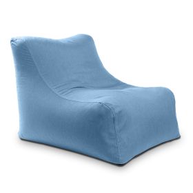 Jaxx Ponce Outdoor Bean Bag Chair  Weather Resistant Patio and Poolside Lounge Seating (Color: Sunbrella Ocean Blue)