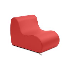 Jaxx Midtown Small Classroom Soft Foam Chair  Premium Vinyl Cover (Color: Red)