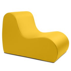 Jaxx Midtown Large Classroom Soft Foam Chair  Premium Vinyl Cover (Color: Yellow)
