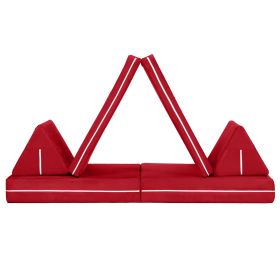 Jaxx Zipline Playscape Imaginative Furniture Playset for Creative Kids Original Set (Color: Cherry)