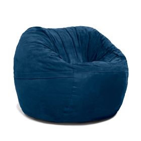 Jaxx Saxx 3 Foot Bean Bag Chair with Removable Cover (Color: Navy)