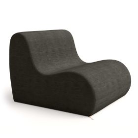 Jaxx Uptown Large Modern Armless Accent Chair (Color: Charcoal)