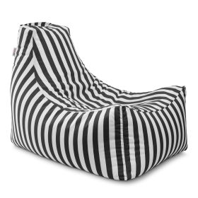 Jaxx Juniper Outdoor Bean Bag Patio Chair & Poolside Lounge (Color: Black & White Striped)