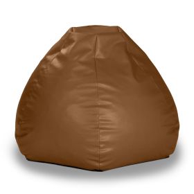 Atrium Collection Pazi Pod - Designer Foam Bean Bag Chair for Home Theaters (Option: Offices Schools Reception & Waiting Rooms - Faux Leather - Walnut)