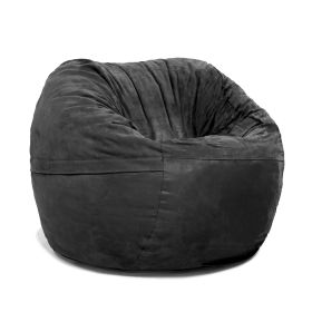 Jaxx Saxx 3 Foot Bean Bag Chair with Removable Cover (Color: Black)