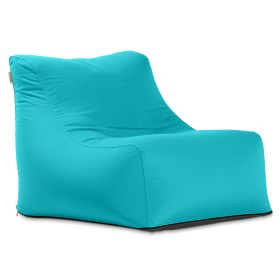 Jaxx Ponce Outdoor Bean Bag Chair  Weather Resistant Patio and Poolside Lounge Seating (Color: Cancun Blue)