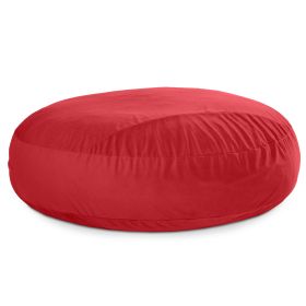 Jaxx 7 Foot Cocoon 2 in 1 Convertible Bean Bag Bed & Large Bean Bag Chair for Adults (Color: Lush Velvet Merlot)