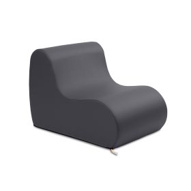 Jaxx Midtown Small Classroom Soft Foam Chair  Premium Vinyl Cover (Color: Black)