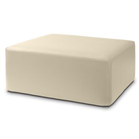 Jaxx Fairlie Couch Ottoman  Oversized Square Foam Coffee Table Ottoman 36" Premium Faux Leather (Color: Natural)