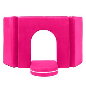 Jaxx Zipline Playscape Castle Gate  Playtime Furniture for Imaginative Kids (Color: Fuchsia)