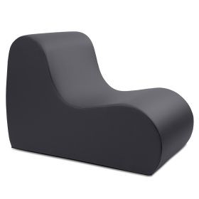 Jaxx Midtown Large Classroom Soft Foam Chair  Premium Vinyl Cover (Color: Black)