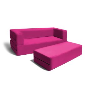 Jaxx Zipline Kids Sofa & Large Ottoman  3 in 1 Fold Out Sofa (Color: Big Kids Edition)