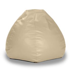 Atrium Collection Pazi Pod - Designer Foam Bean Bag Chair for Home Theaters (Option: Offices Schools Reception & Waiting Rooms - Faux Leather - Natural Beige)