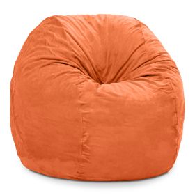 Jaxx 4 ft Round Bean Bag Chair for Adults (Color: Mandarin)