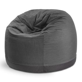 Jaxx Palmetto Large Round Outdoor Bean Bag Club Chair (Color: Charcoal Sunbrella)
