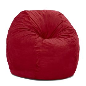 Jaxx 4 ft Round Bean Bag Chair for Adults (Color: Cinnabar)