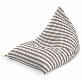 Jaxx Twist Outdoor Bean Bag Chair (Color: Taupe Stripes)