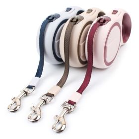 Retractable Dog Leash; Dog Walking Leash for Medium Large Dogs up to 110lbs; One Button Break & Lock ; Heavy Duty No Tangle (Specification (L * W): 5m, COLOUR: Rose red)