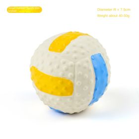Squeaky Dog Toys; Natural Latex Rubber Dog Balls;  Soft ;  Bouncy & Durable for Small Medium Dogs Puppy Interactive Chew Sound Fetch Play (COLOUR: Small latex volleyball)